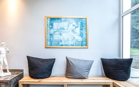 Villa 10: Furniture, Wood, Flooring, Interior Design, Floor, Wood Flooring, Room, Picture Frame, Hardwood, Living Room