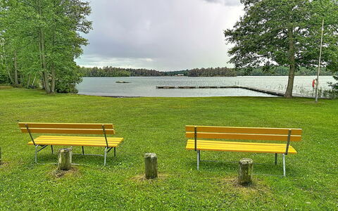 Sjöarpstugan: Outdoor Bench, Grass, Bench, Natural Landscape, Furniture, Outdoor Furniture, Bank, Park, Groundcover