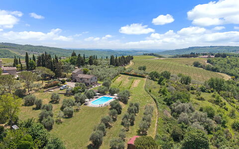 San Sano Retreat, Chianti Vineyard Views & Diving: Estate, Food, Landscaping, Hacienda, Eco Hotel, Plantation, Villa, Farmhouse, Bird'S-Eye View
