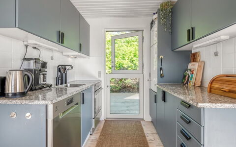 Blagica - 600M from the Sea: Kitchen, Kitchen Appliance, Major Appliance, Countertop, Interior Design, Flooring, Furniture, Kitchen Stove, Cabinetry, Home Appliance