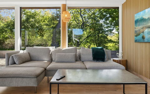Eliene - 500M from the Sea: Furniture, Flooring, Couch, Floor, Interior Design, Table, Living Room, Coffee Table, Chair, Wood Flooring