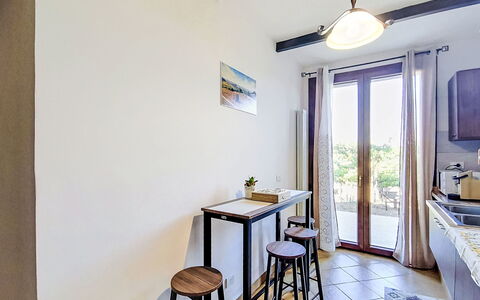 Archi 6: Furniture, Chair, Kitchen & Dining Room Table, Hardwood, Wood Stain, Balcony, Outdoor Table, Wood Flooring, Dining Room, Home Door