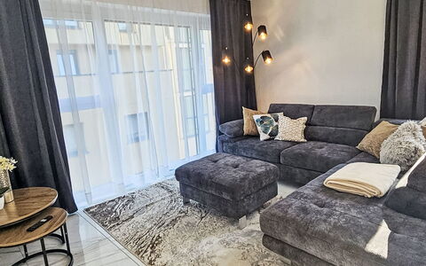The Penthouse 5: Furniture, Interior Design, Flooring, Floor, Couch, Apartment, Textile, Room, Ceiling, Living Room