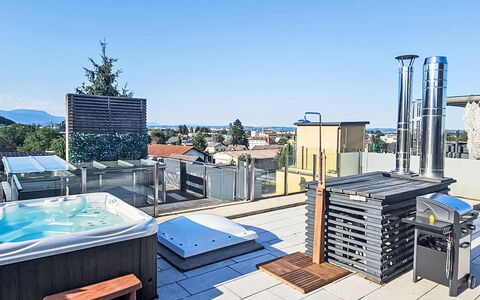 The Penthouse 5: Composite Material, Urban Design, Shade, Design, Chair, Outdoor Furniture, Swimming Pool, Balcony, Courtyard, Houseplant