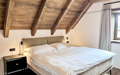 Pod Hvězdami: Interior Design, Furniture, Bed, Bedroom, Wood, Ceiling, Flooring, Floor, Linens, Room