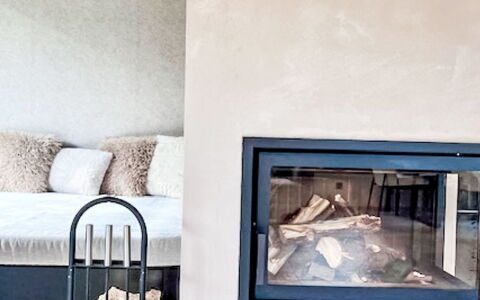 Pod Hvězdami: Interior Design, Flooring, Furniture, Floor, Lighting, Hearth, Room, Living Room, Wood Flooring