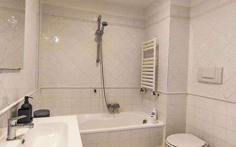 Al Porto: Bathroom, Plumbing Fixture, Bathtub, Flooring, Interior Design, Floor, Tap, Sink, Bathroom Sink, Plumbing