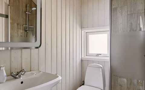 Hélène - 1.1Km from the Sea: Bathroom, Plumbing Fixture, Wall, Bathroom Sink, Flooring, Wood, Toilet Seat, Floor, Toilet, Sink