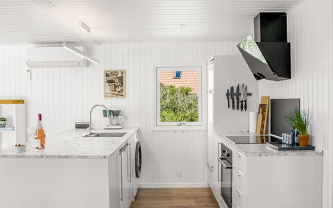 Goce - 300M from the Sea: Kitchen, Wood, Kitchen Appliance, Countertop, Major Appliance, Flooring, Interior Design, Home Appliance, Cabinetry, Floor