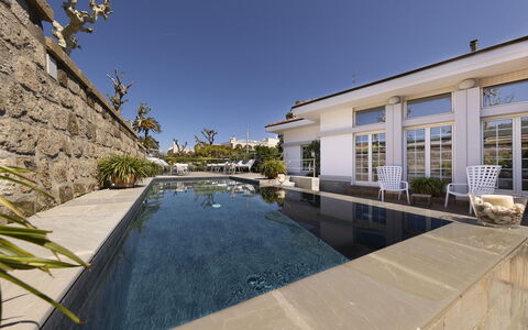 Villa Clara: Swimming Pool, Composite Material, Water Feature, Estate, Tile, Resort, Mansion, Courtyard, Villa, Design