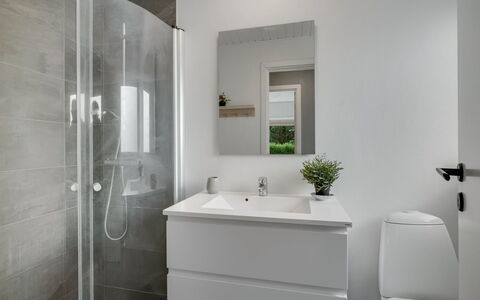 Adisl - 300M to the Fjord: Bathroom, Plumbing Fixture, Bathroom Sink, Flooring, Sink, Interior Design, Floor, Bathroom Cabinet, Toilet, Tap