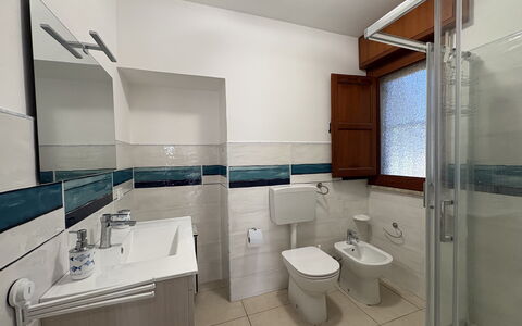 La Dimora di Artemide: Flooring, Plumbing Fixture, Floor, Interior Design, Sink, Tap, Plumbing, Tile, Bathroom, Room