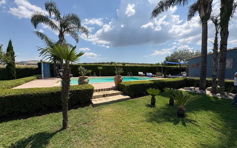 Villa Simona: Blue, Swimming Pool, Resort, Garden, Landscaping, Hacienda, Lawn, Estate, Shade