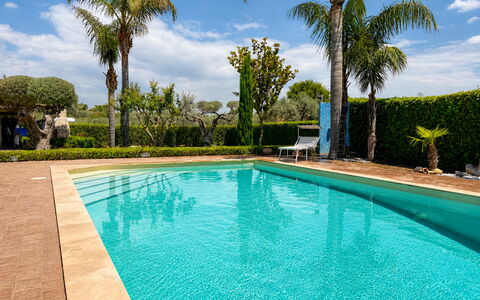 Villa Simona: Swimming Pool, Blue, Water, Resort, Composite Material, Eco Hotel, Leisure, Shade, Water Feature