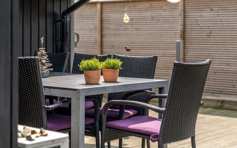 Wiebke - 50M from the Sea: Furniture, Outdoor Furniture, Flowerpot, Outdoor Table, Chair, Houseplant, Patio, Garden, Kitchen & Dining Room Table, Wicker
