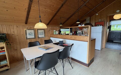 Kalervo - 2.9Km to the Fjord: Furniture, Interior Design, Wood, Flooring, Ceiling, Floor, Kitchen, Kitchen & Dining Room Table, Chair, Light Fixture