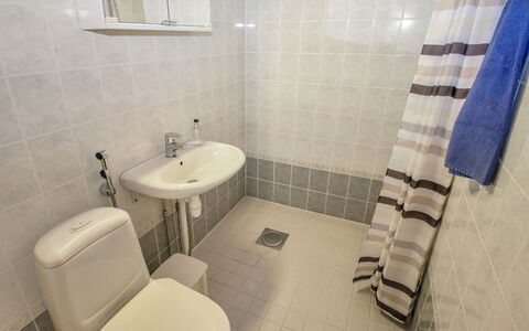 Joutsen: Bathroom, Toilet Seat, Bathroom Sink, Plumbing Fixture, Flooring, Toilet, Sink, Floor, Tap, Plumbing
