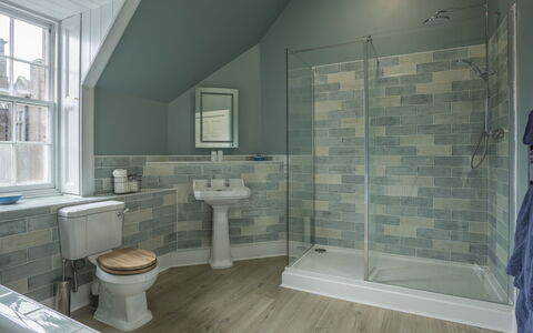 Glen Apartment: Flooring, Floor, Interior Design, Plumbing Fixture, Composite Material, Tile, Bathroom, Plumbing, Toilet