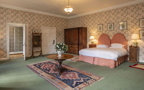 Lauderdale Apartment: Furniture, Interior Design, Ceiling, Flooring, Floor, Room, Lighting, Bedroom, Light Fixture, Bed