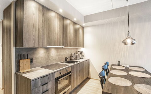 Äkäspokka: Interior Design, Flooring, Wood, Ceiling, Furniture, Floor, Light Fixture, Cabinetry, Apartment, Wood Flooring