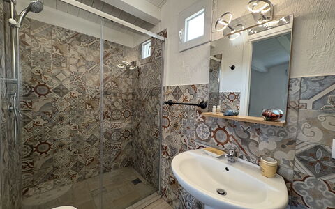 Villa Emme: Flooring, Plumbing Fixture, Floor, Interior Design, Bathroom, Ceiling, Bathroom Sink, Toilet, Sink, Plumbing
