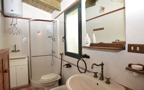 Villa Cigno Reale: Bathroom, Bathroom Sink, Plumbing Fixture, Sink, Interior Design, Tap, Mirror, Ceiling, Flooring, Plumbing