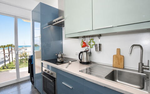 La Casa di Luigi: Kitchen, Countertop, Major Appliance, Kitchen Appliance, Cabinetry, Furniture, Interior Design, Flooring, Floor, Apartment