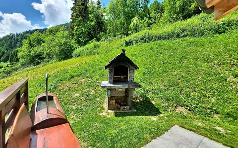 Chalet le Bleusy: Shrub, Garden, Rural Area, Meadow, Lawn, Landscaping, Yard, Backyard