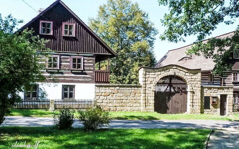 Máchova Roubenka: Home, Cottage, Lawn, Estate, Siding, Landscaping, Garden, Yard, Driveway, Backyard