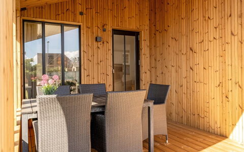 Ensio - 750M from the Sea: Wood, Furniture, Chair, Sea, Apartment, Balcony, Ocean, Shade, Outdoor Furniture, Wood Stain