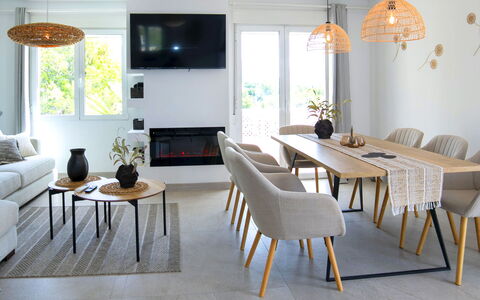 El Lloveret: Wood, Furniture, Chair, Sea, Apartment, Balcony, Ocean, Shade, Outdoor Furniture, Wood Stain