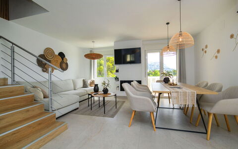 El Lloveret: Wood, Furniture, Chair, Sea, Apartment, Balcony, Ocean, Shade, Outdoor Furniture, Wood Stain