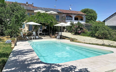 La Casetta di Palmira: Swimming Pool, Outdoor Furniture, Resort, Furniture, Residential Area, Leisure, Umbrella, Chair, Sunlounger, Hacienda