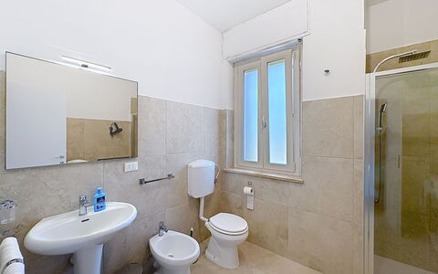 La Casetta di Palmira: Flooring, Plumbing Fixture, Floor, Sink, Plumbing, Bathroom, Interior Design, Bathroom Sink, Tap, Toilet