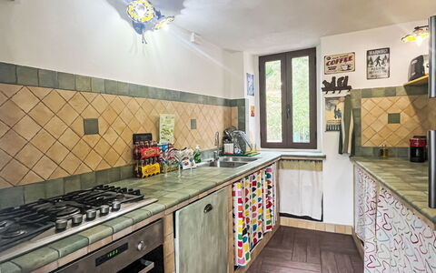 Ca Dell'Andre: Interior Design, Kitchen, Wood, Flooring, Countertop, Furniture, Major Appliance, Room, Kitchen Appliance, Ceiling
