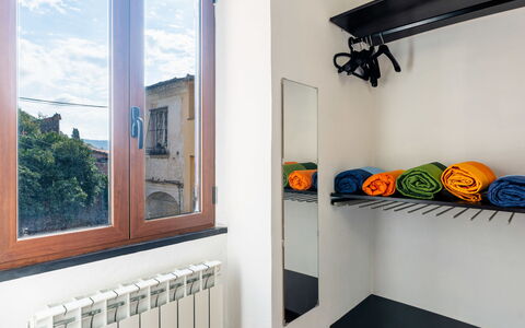 Ca Dell'Andre: Flooring, Floor, Interior Design, Room, Shelving, Design, Wood Stain, Hardwood, Clothes Hanger