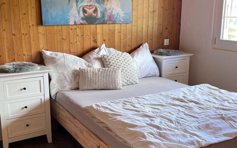 Chez Teddy Ug: Furniture, Bed, Bedroom, Interior Design, Bedding, Flooring, Bed Sheet, Wood, Floor, Linens