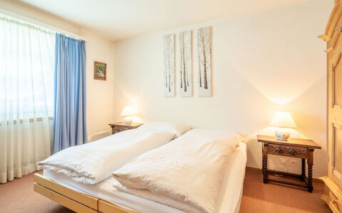 Haus Ner A1: Bed, Furniture, Interior Design, Bedroom, Wall, Bed Sheet, Floor, Bedding, Wood, Flooring