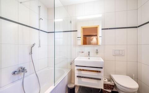 Taviarna Laax 3.6: Bathroom, Interior Design, Plumbing Fixture, Flooring, Floor, Tap, Sink, Ceiling, Plumbing, Bathroom Sink