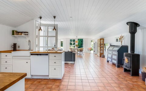 Lagho - 400M from the Sea: Flooring, Floor, Interior Design, Ceiling, Tile, Wood Flooring, Kitchen, Wood Stain, Hardwood, Cabinetry