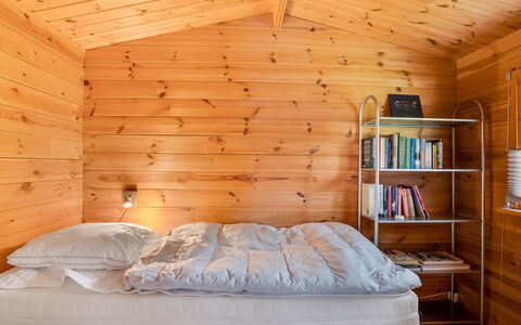 Floria - 500M from the Sea: Wood, Ceiling, Interior Design, Floor, Flooring, Furniture, Lighting, Bedroom, Room, Bed