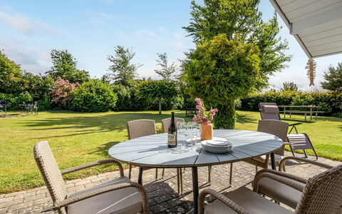 Kristanna - 1.2Km from the Sea: Furniture, Outdoor Furniture, Chair, Table, Outdoor Table, Kitchen & Dining Room Table, Garden, Shade, Patio, Lawn