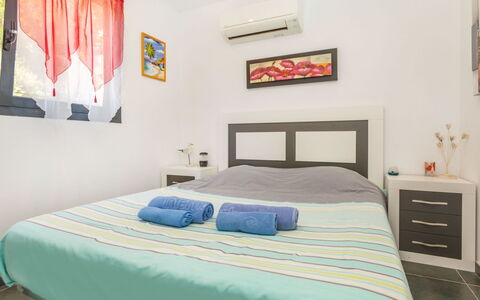 Manuela: Furniture, Bedroom, Bed, Interior Design, Floor, Flooring, Room, Bedding, Bed Sheet, Apartment