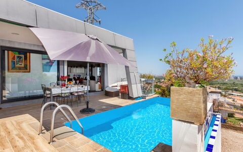 Manuela: Blue, Swimming Pool, Resort, Apartment, Outdoor Furniture, Eco Hotel, Shade, Umbrella, Chair, Condominium