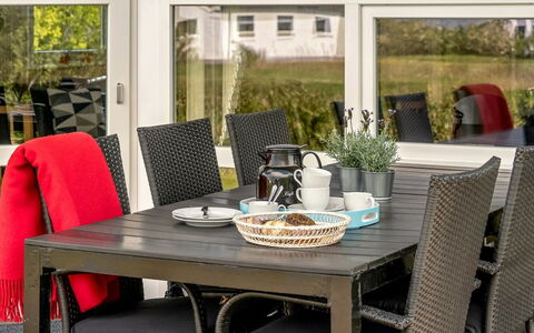 Skakke - 350M to the Fjord: Furniture, Outdoor Furniture, Table, Chair, Outdoor Table, Kitchen & Dining Room Table, Interior Design, Dining Room, Wicker, Patio