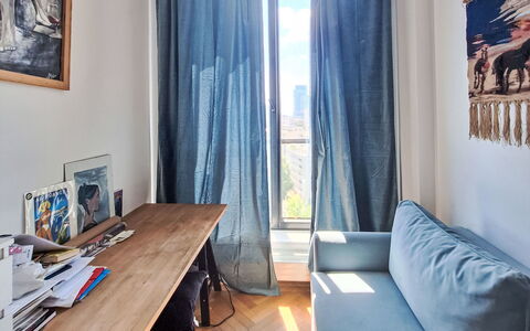 Dzielna: Furniture, Interior Design, Flooring, Floor, Wood Flooring, Wood, Chair, Ceiling, Kitchen & Dining Room Table, Table