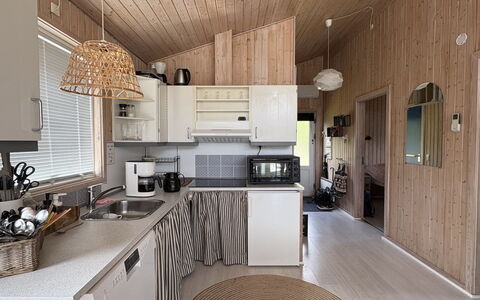 Eerika - 1Km from the Sea: Wood, Interior Design, Ceiling, Furniture, Flooring, Floor, Kitchen, Home, Countertop, Room