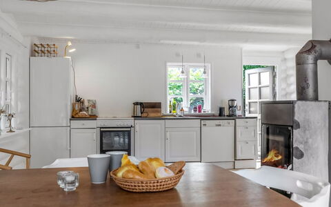 Armund - 50M from the Sea: Flooring, Interior Design, Furniture, Wood, Ceiling, Floor, Kitchen, Room, Lighting, Home
