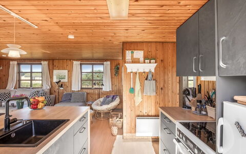 Satu - 1.5Km from the Sea: Wood, Kitchen, Furniture, Flooring, Floor, Countertop, Kitchen Appliance, Wood Stain, Kitchen & Dining Room Table, Major Appliance