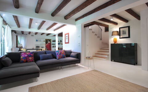 Villa Dorina: Furniture, Interior Design, Couch, Flooring, Floor, Wall, Living Room, Wood, Home, Apartment